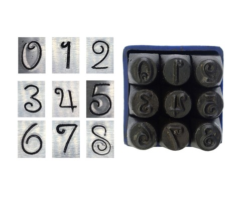Metalwork number stamp set - metalwork,