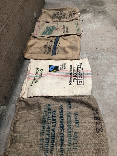 Empty old hessian jute - hessian, /