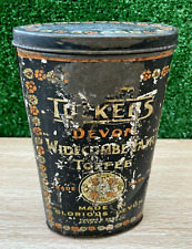 Tuckers Devon Widecombe Fair Toffee EMPTY Tin Caddy - Lots of Wear / Prop 