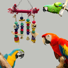 49 Wooden Parrot Pet Bird Chew Toys Perch Budgie Cockatiel Large Hanging Cage