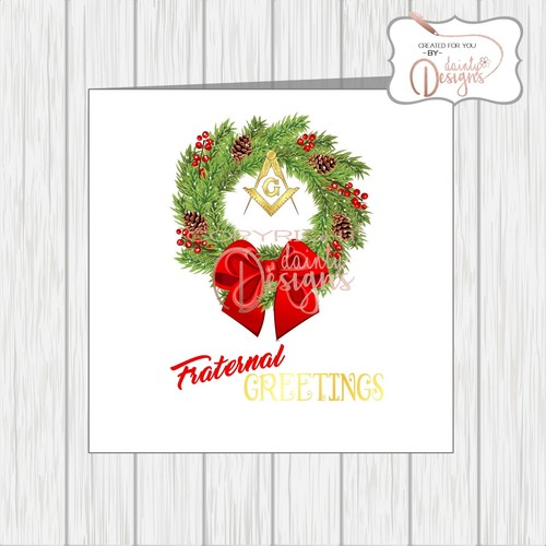 Masonic christmas card masons - christmas,