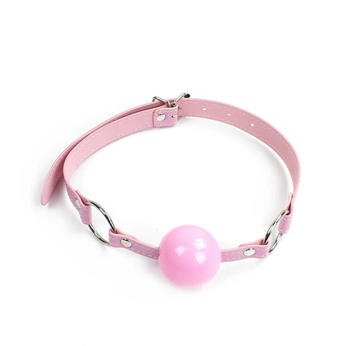 Pretty pink plastic ball gag - pretty,