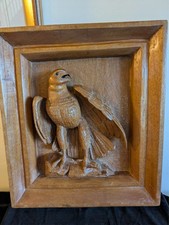 Solid wood Bald Eagle carving