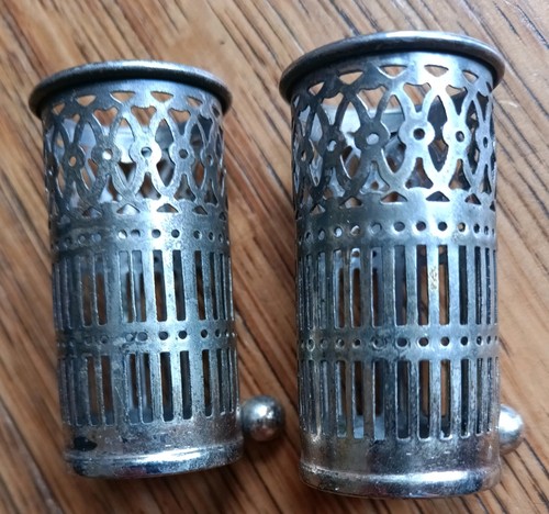 Antique silver tone condiment - ,