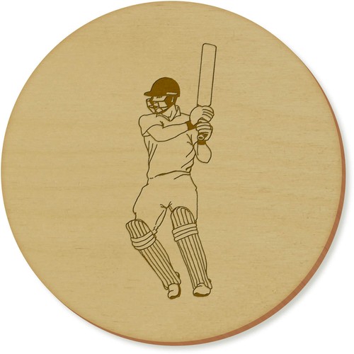 Cricket batsman coaster - 'cricket,