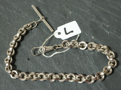 Old silver pocket watch - silver, chain