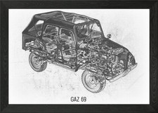 GAZ69 Framed Wall Art Poster
