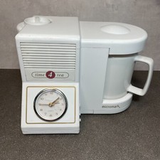 Micromark Time-4-Tea Teasmade Alarm Clock & Tea Maker | Tea Maid | White