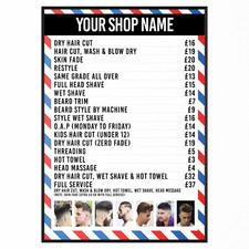 Barber shop Poster Price List