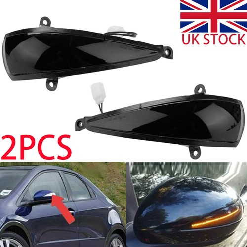 Led black wing mirror - 2x,