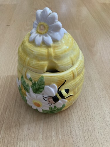 Hand painted ceramic beehive - hand,