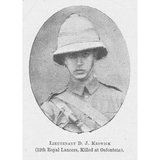BOER WAR Lieut D.J Keswick