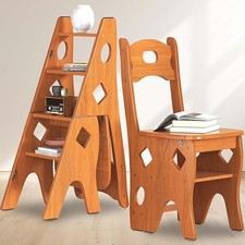 Folding Wooden Library Step