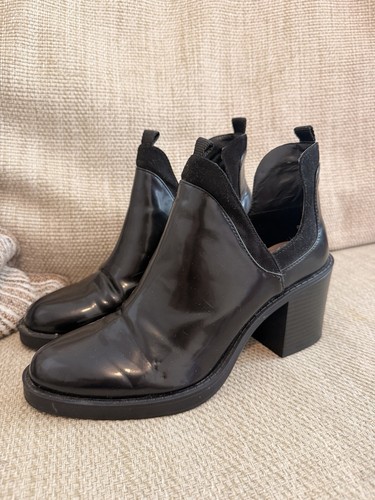 Ladies women black ankle - , boots