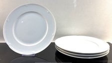 Marks and Spencer M&S Stamford Dinner Plates 27.5cm White Porcelain Set of 4  