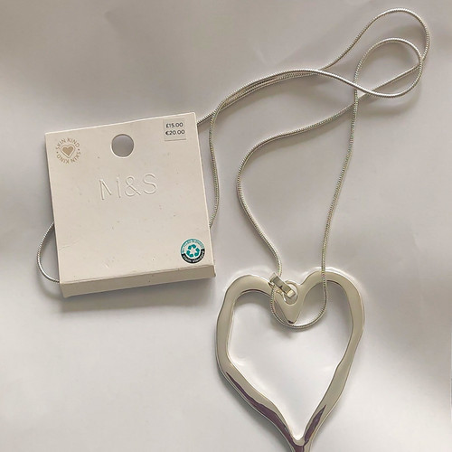 Silver heart charm - heart, pendant