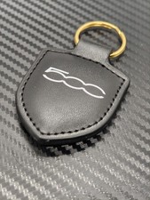 Fiat 500 Pendant Keyring Black