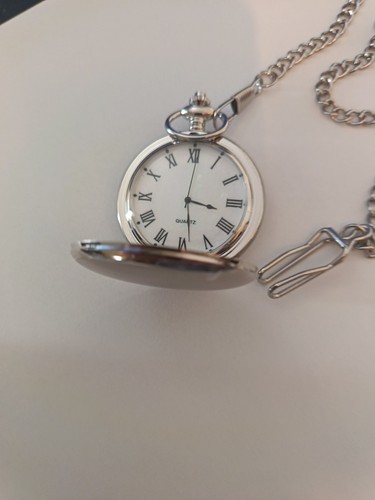 Silver pocket watch - pocket,