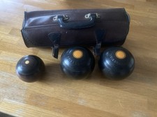 Jack and A Pair Lawn Bowling Woods Thomas Taylor Glasgow Vintage Bowling Balls