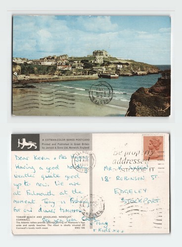 Vintage postcard newquay - vintage,