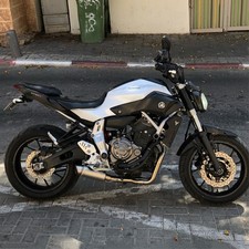 Exhaust System Muffler 51mm Black Header Link Pipe For Yamaha R7 2021-2025 MT07