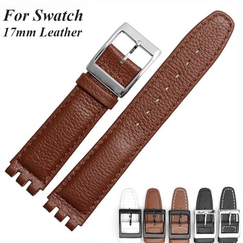 Leather watch band 17mm - leather,