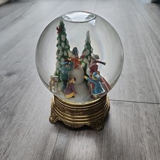 1990 Franklin Mint Snowman Snow Globe Music Box Vintage Collectable Christmas 