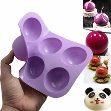6 Half Ball Sphere Silicone Cake Mold Chocolate Cookie Ice Candy Baking Mould