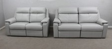 G Plan Thornbury Oxford Light Grey Power 3 & 2 Seater Sofas With Power Headrest