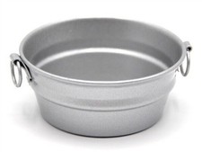 Tin / Metal Tub, Miniature Dolls House Accessory, 1:12 Scale, Diameter 45mm