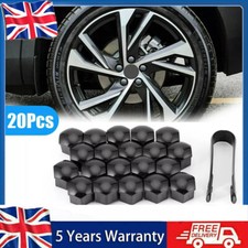 20X Wheel Bolt Nut Caps Covers For Volkswagen VW Golf Bora Passat Jetta 17mm UK