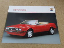 MASERATI SPYDER brochure - US 1988-90 (W003) Injection CAT