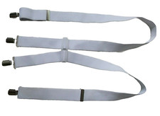 Braces Suspenders Mens Vintage Retro 1980s 1990s City Stockbroker White 