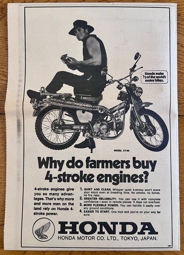 Honda advertisement the - honda, ct-90