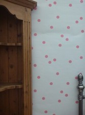 Pink Spotty Wallpaper - 36160203 - Cute Shabby Chic  Pink White Polka Dot Decor 