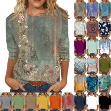 Ladies 3/4 Sleeve T Shirts