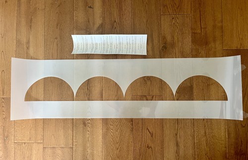 Scallop edge border stencil - border,