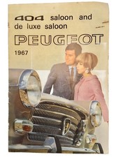 PEUGEOT 404 SALOON & DE LUXE SALOON Car Sales Brochure For 1967 #10-66 PP 43 GB