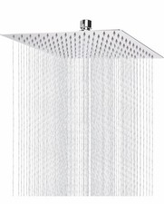 Voolan 10 Inch High Pressure Rain Shower Head Square 304 Stainless Steel Chrome