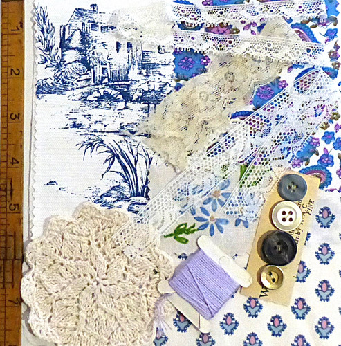Small mixed fabric scraps - mixed,