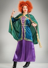 Kids Size Hocus Pocus Style Girls Green Winifred Sanderson Witch Costume