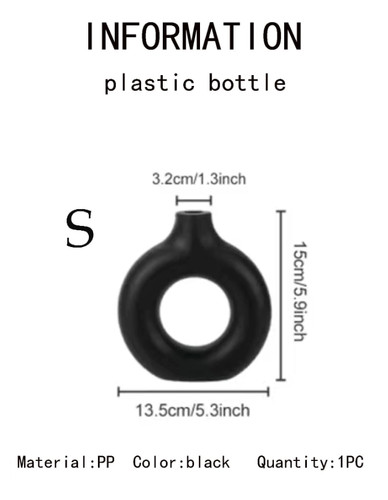 Black modern donut - donut, vase
