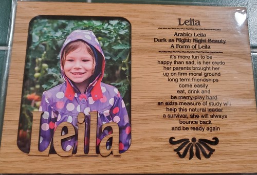 Leila engraved wood - engraved,