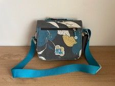 Animal Womens Crossbody Bag Blue / Grey Leaf / Flower Pattern Multi Pockets