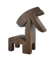 Antique ARTS & CRAFTS HORSE SCULPTURE CHAIR Mini Mission Oak Doll Furniture