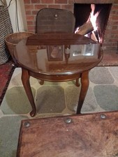 Vintage Round Dark Wood Coffee