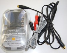 Pure AV SCART Plug to 3x Phonos/S-VHS with IN/OUT AV Adapter & 2M S-Video Cable