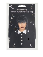Adults black long pigtails - 🔥adults,