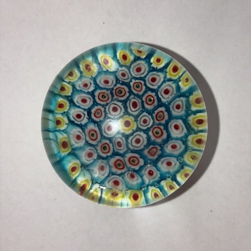 Glass millefiori paperweight - millefiori,
