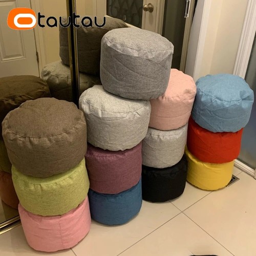 Round stool linen bean - round,